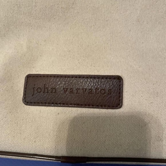 John Varvatos Canvas Crossbody Messenger Travel Weekend Carryon Bag - Picture 2 of 7